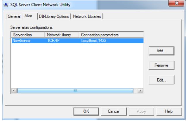 SQL Server Client Network Utility